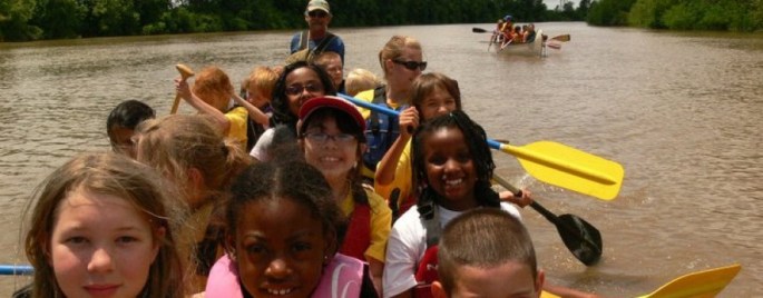 Bringing the classroom out to the river.