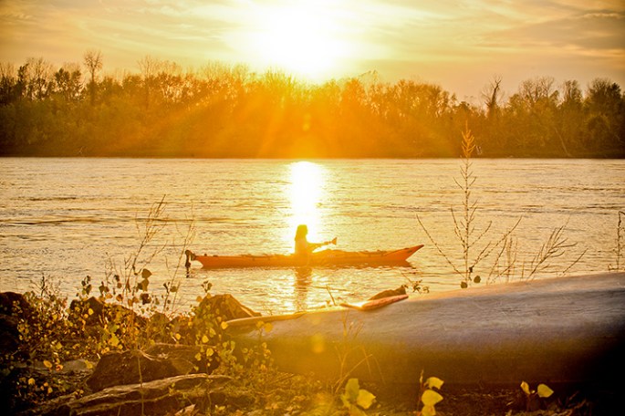 Sunset on the Missouri River, Cooper's Landing, Columbia, MO