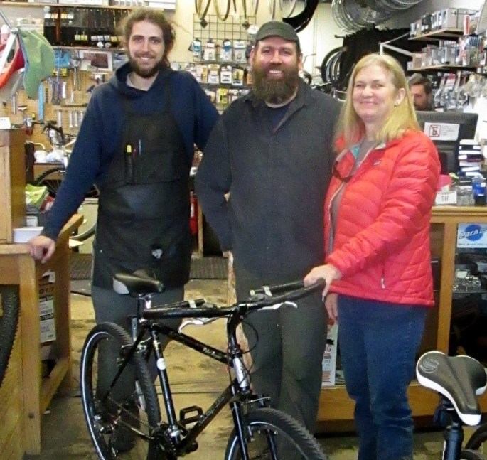 L-R Josh, Carl, and me.  The bike, of course, is front and center.