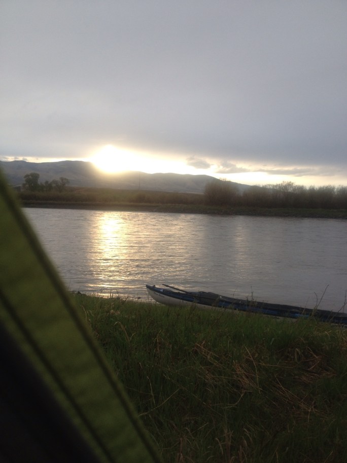 A ray of weather hope the next morning. The rain stopped for awhile.