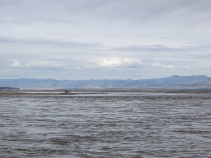 Channelized entrance inti Canyon Ferry Lake.