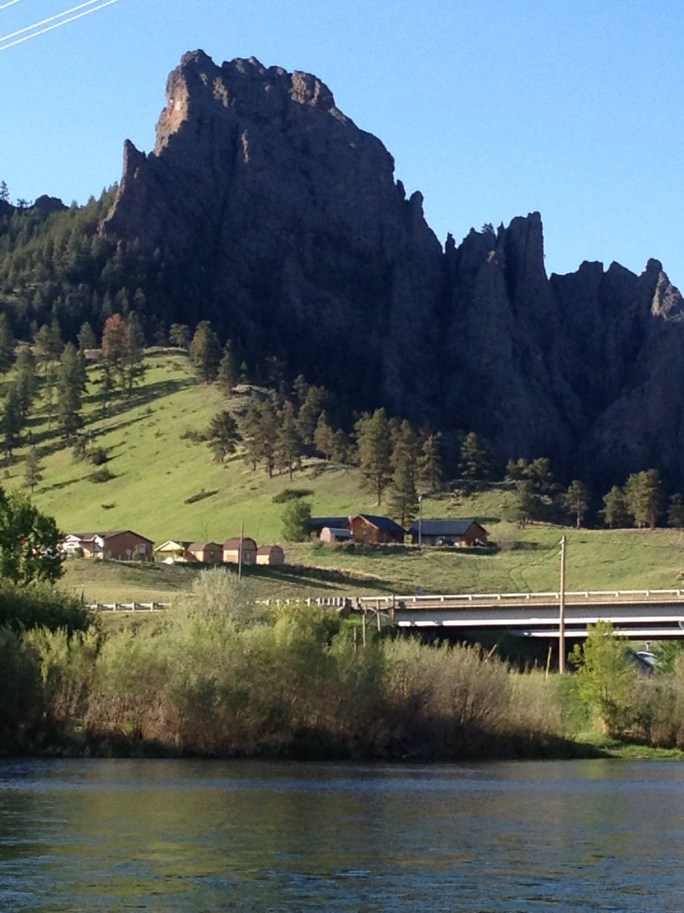 The Corps of Discovery camped just upstream from the Lodge, and Lewis wrote this entry in his journal on Thursday, July 18, 1805: "previous to our departure saw a large her of the Bighorned anamals on the immensely high and nearly perpendicular clift opposite to us; on the fase of this clift they walked about and bounded from rock to rock with apparent unconcern where it appared to me that no quadruped could have stood, and from which had they made one false step they must have precipitated at least 500 feet. This anamal appears to frequent such precipes and clifts where in fact they are perfectly secure from the pursuit of the wolf, bear, or even man himself."