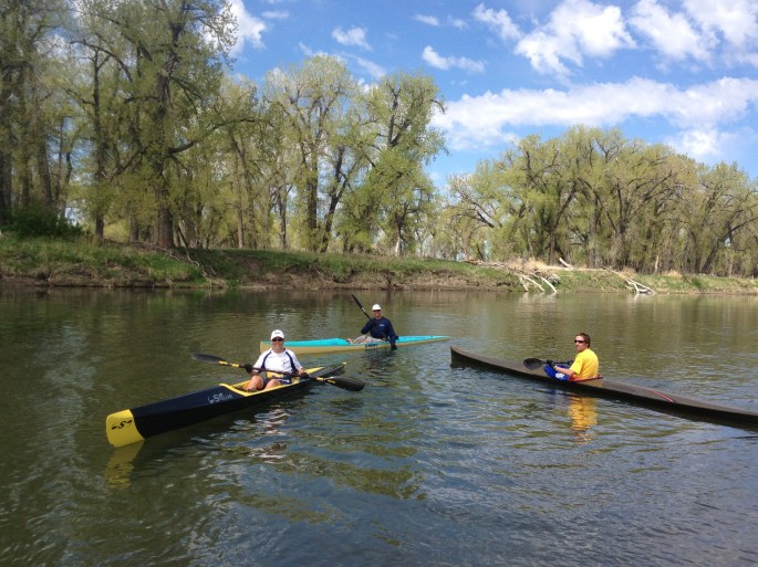 Here is a picture of Bob (right), and John and Sherri from when they came up and paddled with me a couple days previous.
