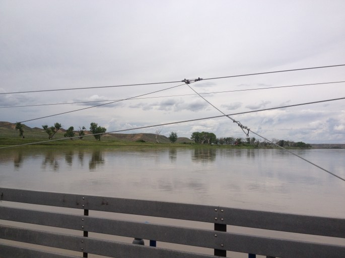The cables of the cable ferry, only one of six functioning in the United States.