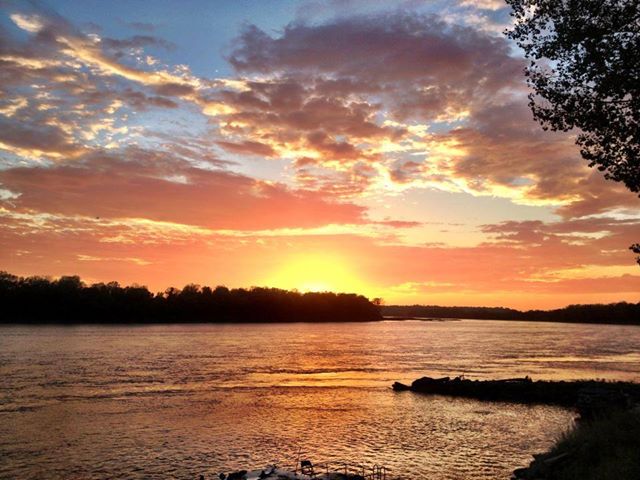 Sunset at Cooper's Landing, some of the most beautiful sunsets on the river can be found right here.