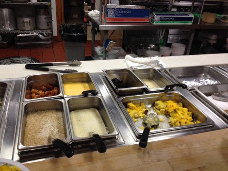 A tiny portion of the breakfast offered to us by the Pilottown crew.