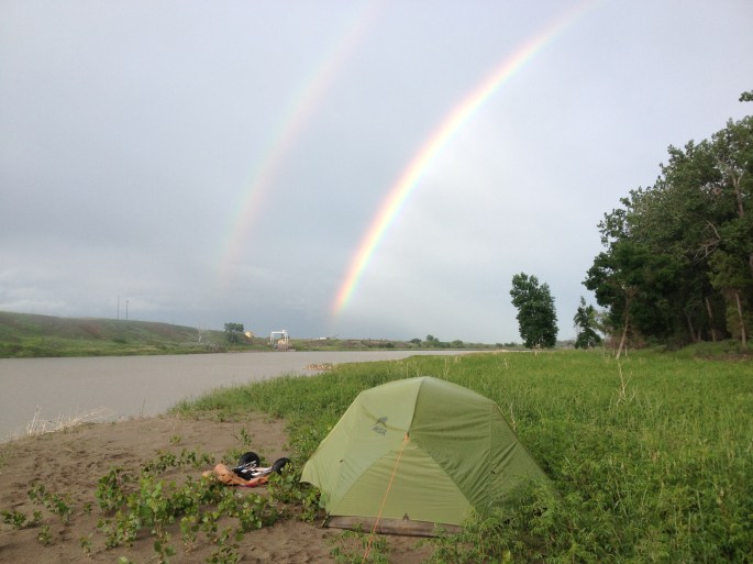 Camp the first night back on the river