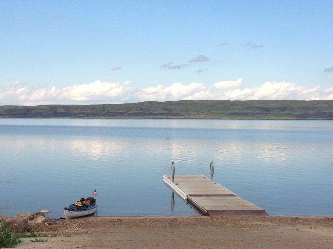 This boat ramp was so beautiful and a pleasant place to camp.