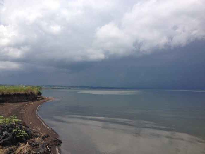 A little northern squall heading right for me on Lake Sharpe near Lower Brule. After I hauled everything up out of the water and covered up with a tarp, the storm broke apart. That was good, I guess, even though I was prepared for it.