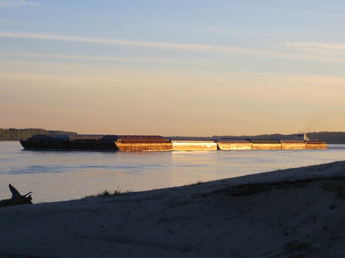 Tow and barge on the Mississippi River
