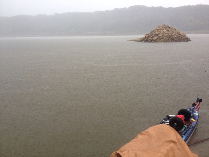 Near Tower Rock on the Middle Mississippi. This was a pretty good storm that finally drove me to shore when the lightning started.