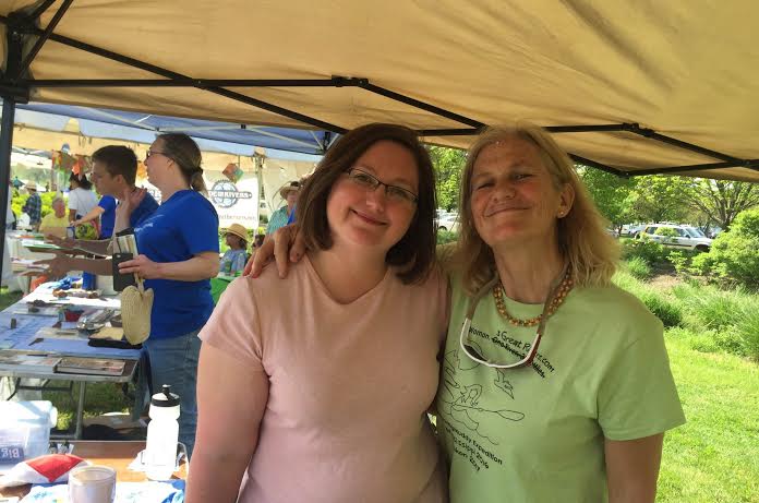 Rene Freels, left, assisting with the 1Woman3GreatRivers Project, particularly the Yukon River leg.